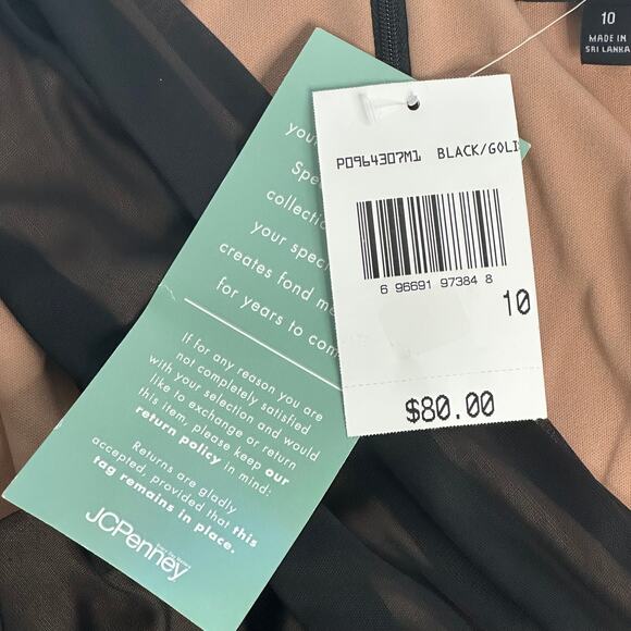 NWD Connected Apparel Black Chiffon Sleeveless Midi Dress Formal Womens Size 10 - Picture 9 of 12